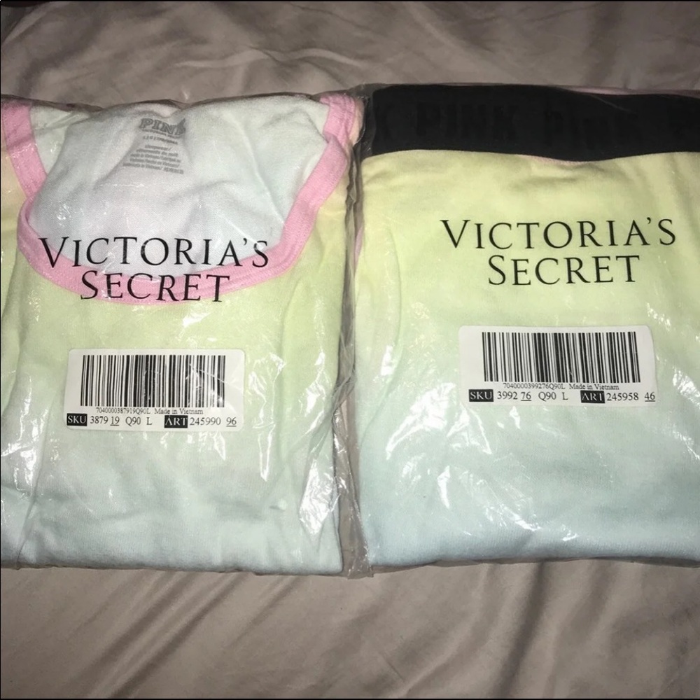 PINK 2pc ombre pajama set